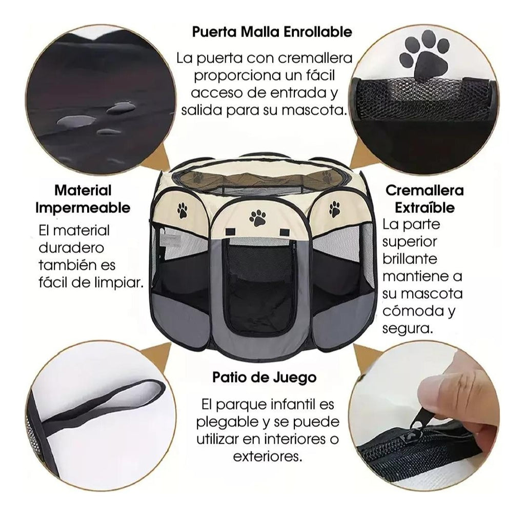 CAMA-CORRAL DE JUEGOS PARA MASCOTAS🐶