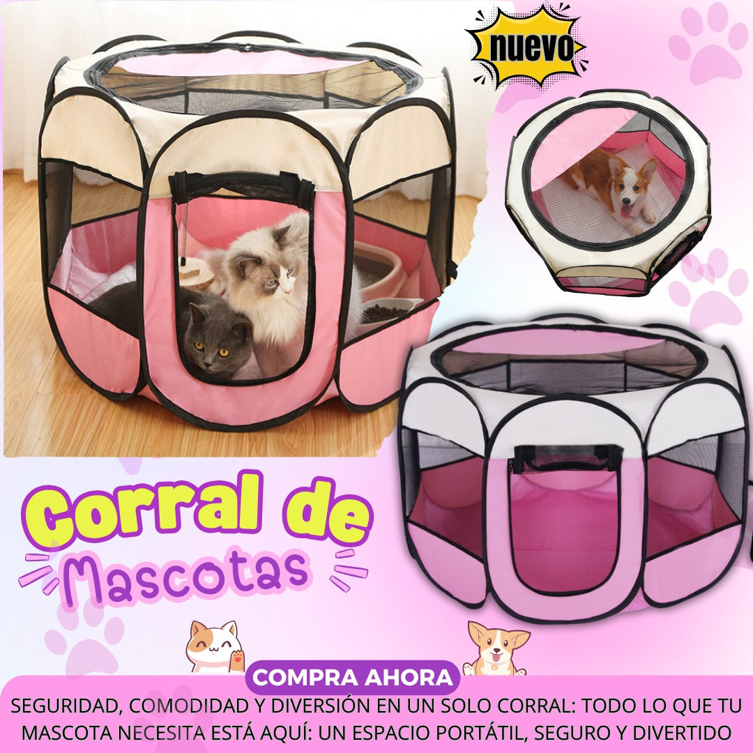 CAMA-CORRAL DE JUEGOS PARA MASCOTAS🐶